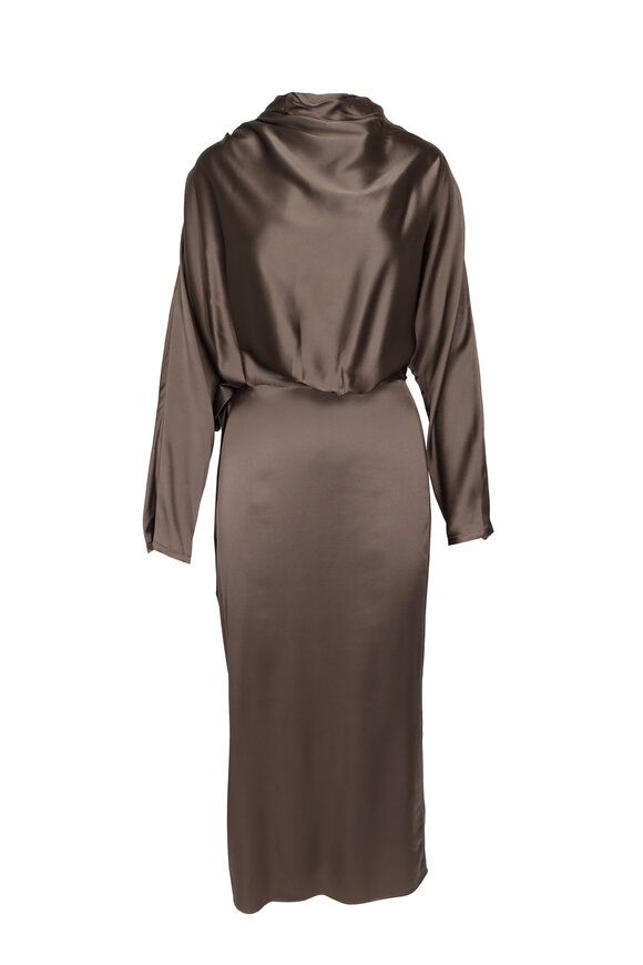 Staud Phoebe Truffle Silk Dress