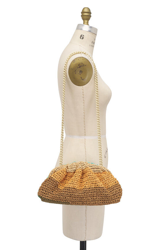 Maria La Rosa Layers Game Green Crochet Shoulder Bag - view 7