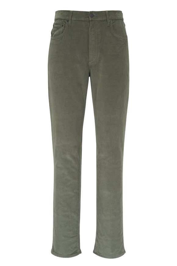Faherty Brand Forest Green Stretch Terry Corduroy Pant - view 1