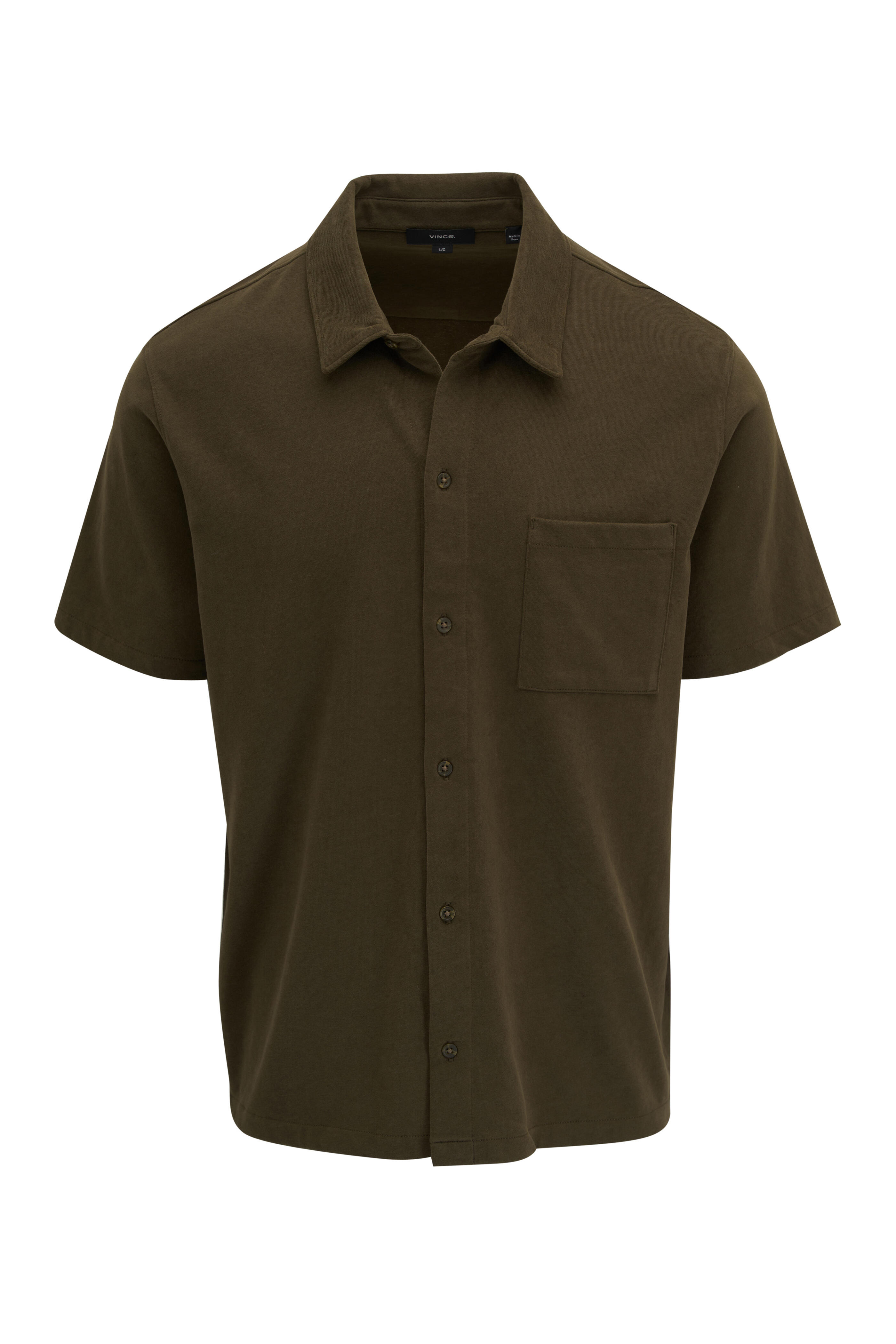 Olive green polo button down best sale