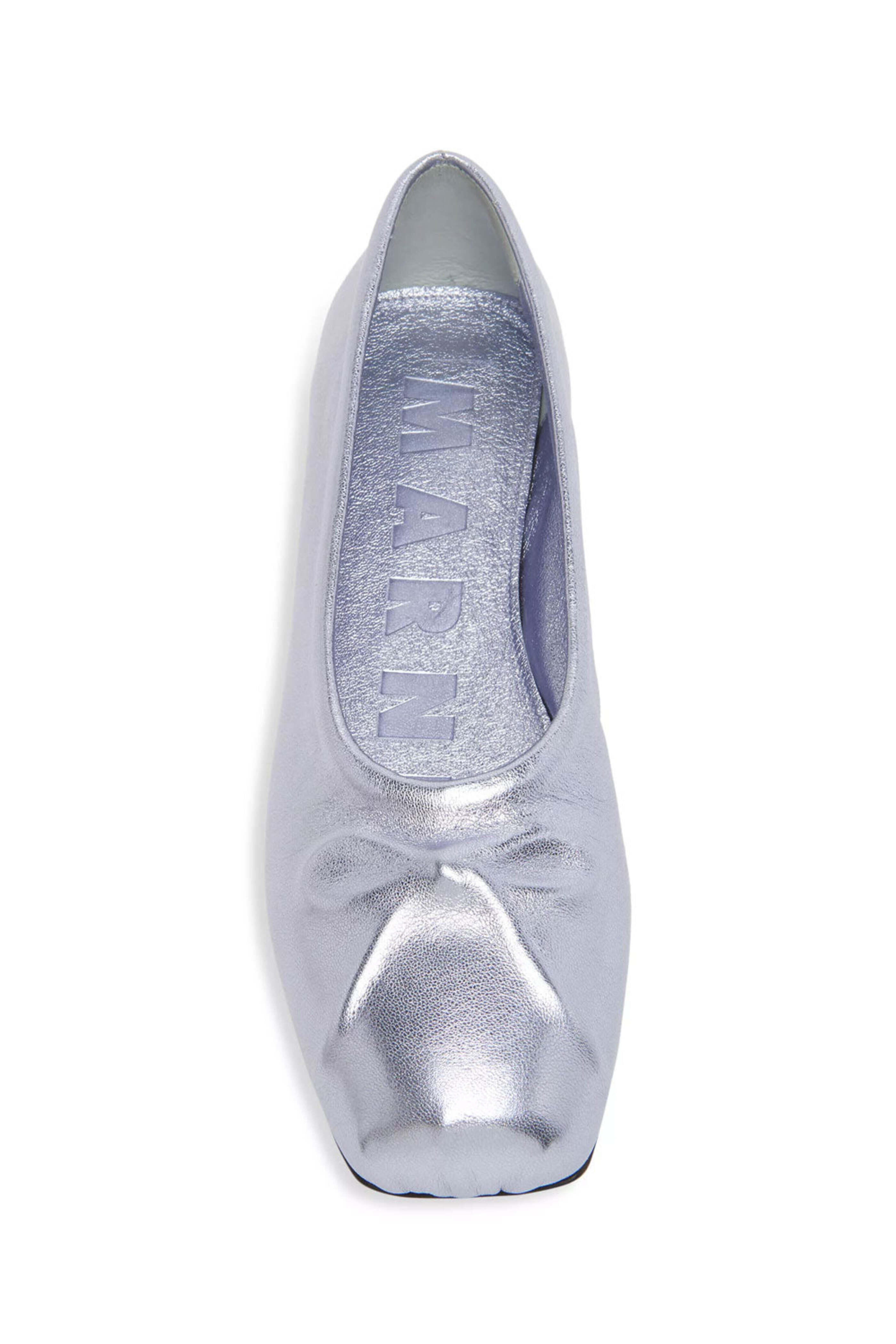 Marni - Dancer Metallic Ballet Flats in Light Blue