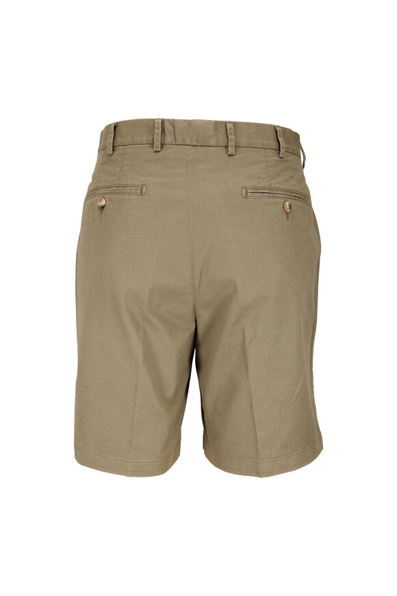 Peter Millar - Olive Green Soft Stretch Twill Shorts