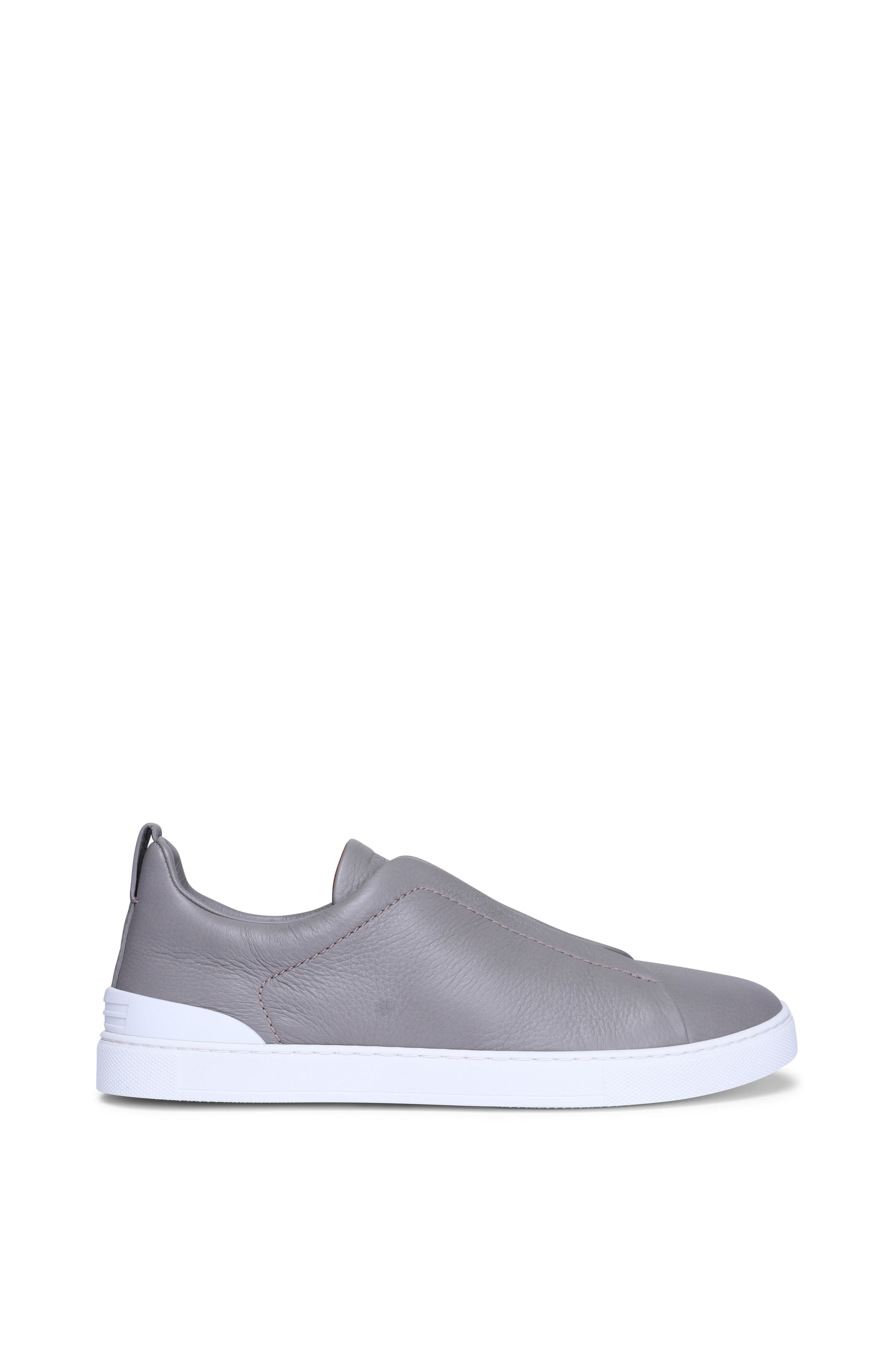 Zegna - Triple Stitch Oyster Leather Sneaker