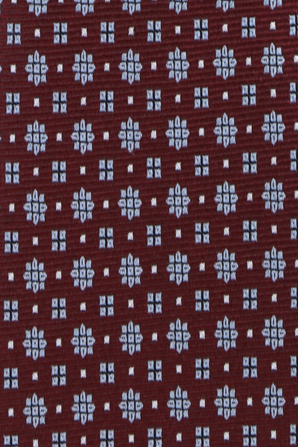 Isaia Burgundy Floral Silk Necktie - view 2