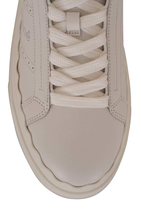 Chloé - Lauren White Perforated Leather Sneaker