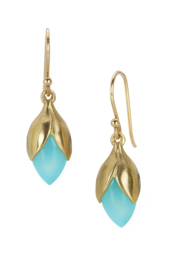 Annette Ferdinandsen Small Turquoise Bud Drop Earrings