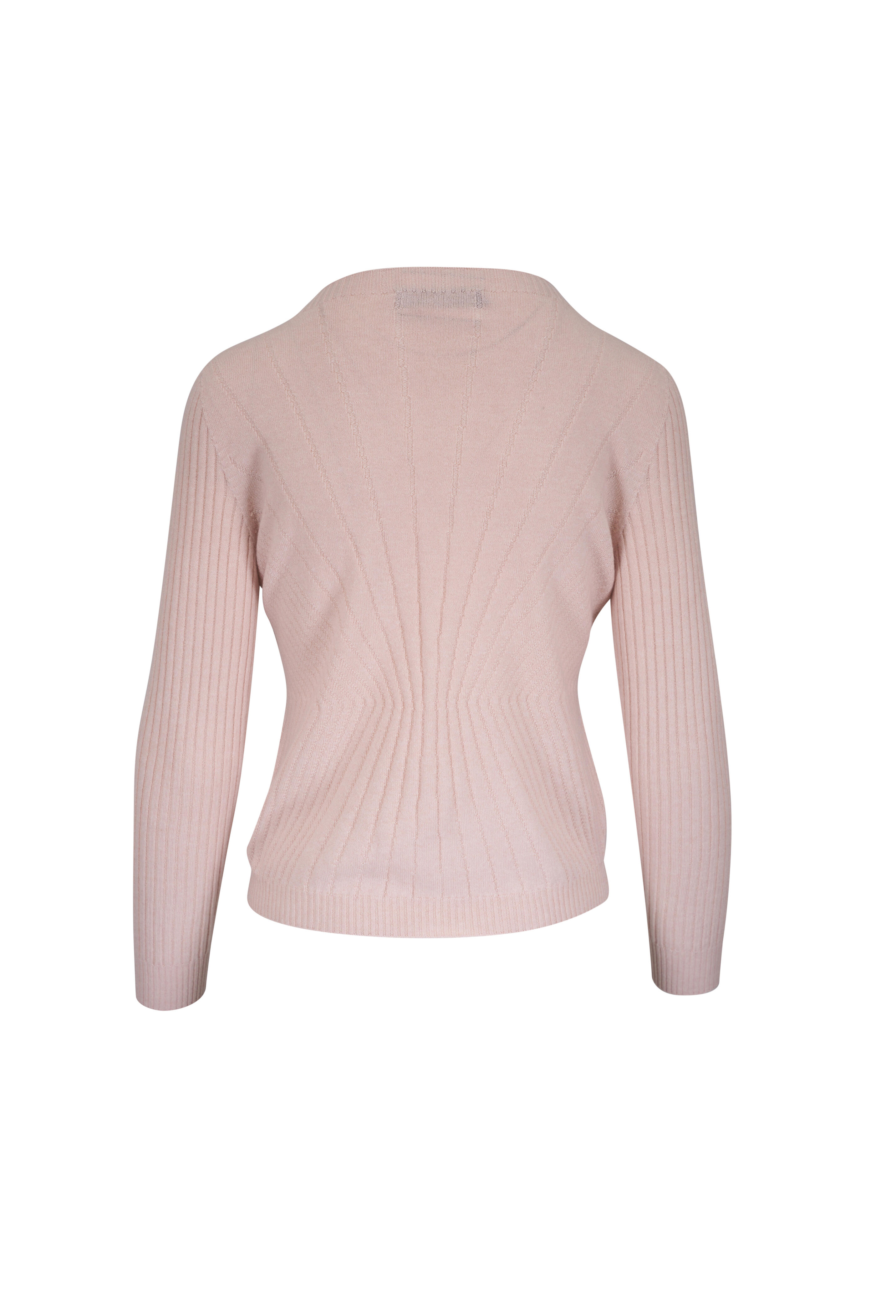 D.Exterior - Light Pink Geometric Sweater