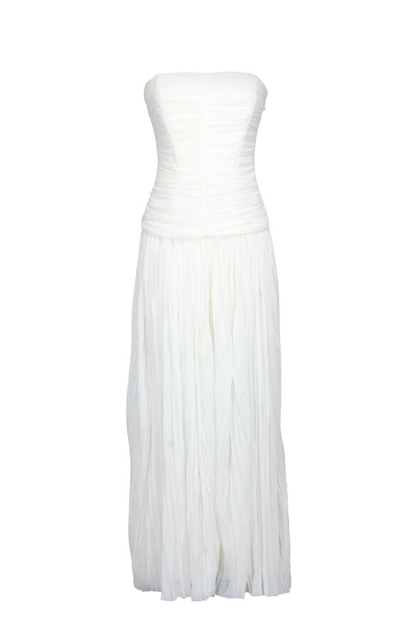 Simkhai Danielle Ivory Crinkle Jersey Bustier Gown - view 1
