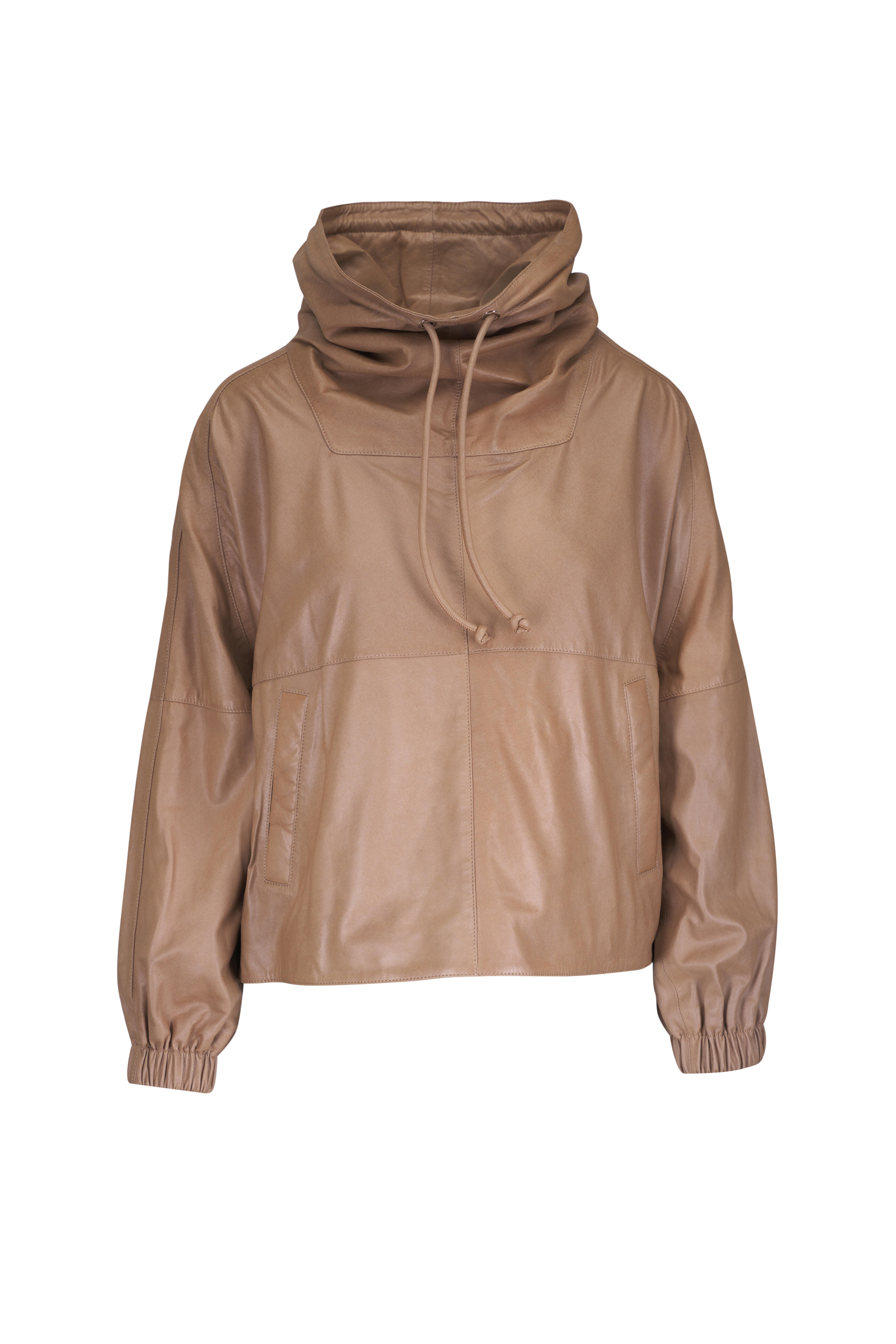 TWP - Pull Me Over Olive Gray Leather Jacket