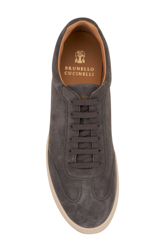 Brunello Cucinelli - Gray Suede Low Top Sneaker