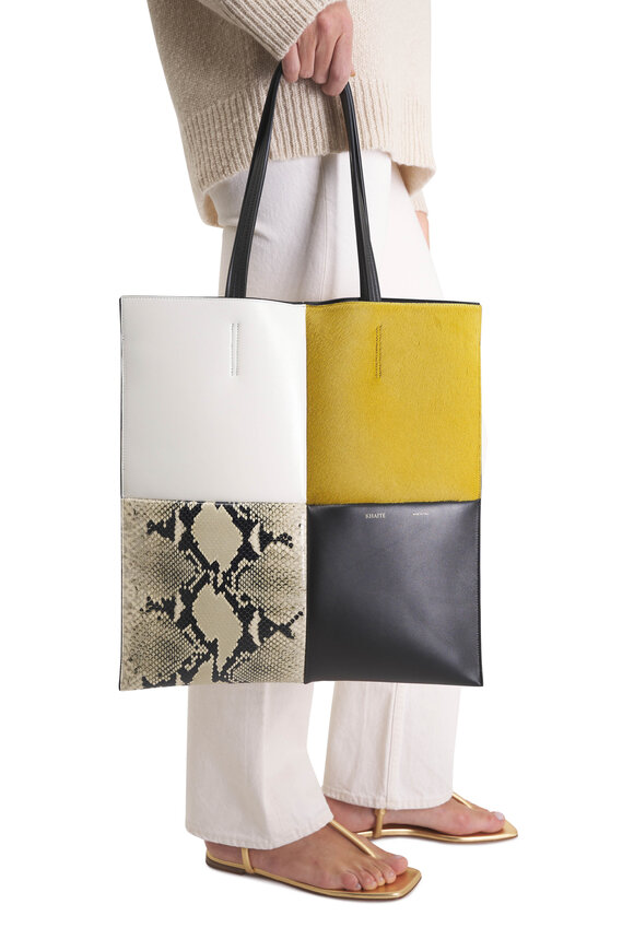 Khaite Piper Fern Multi Patchwork Tote - view 2