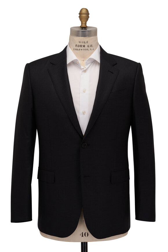 Zegna - High Performance Charcoal Gray Micro Check Suit