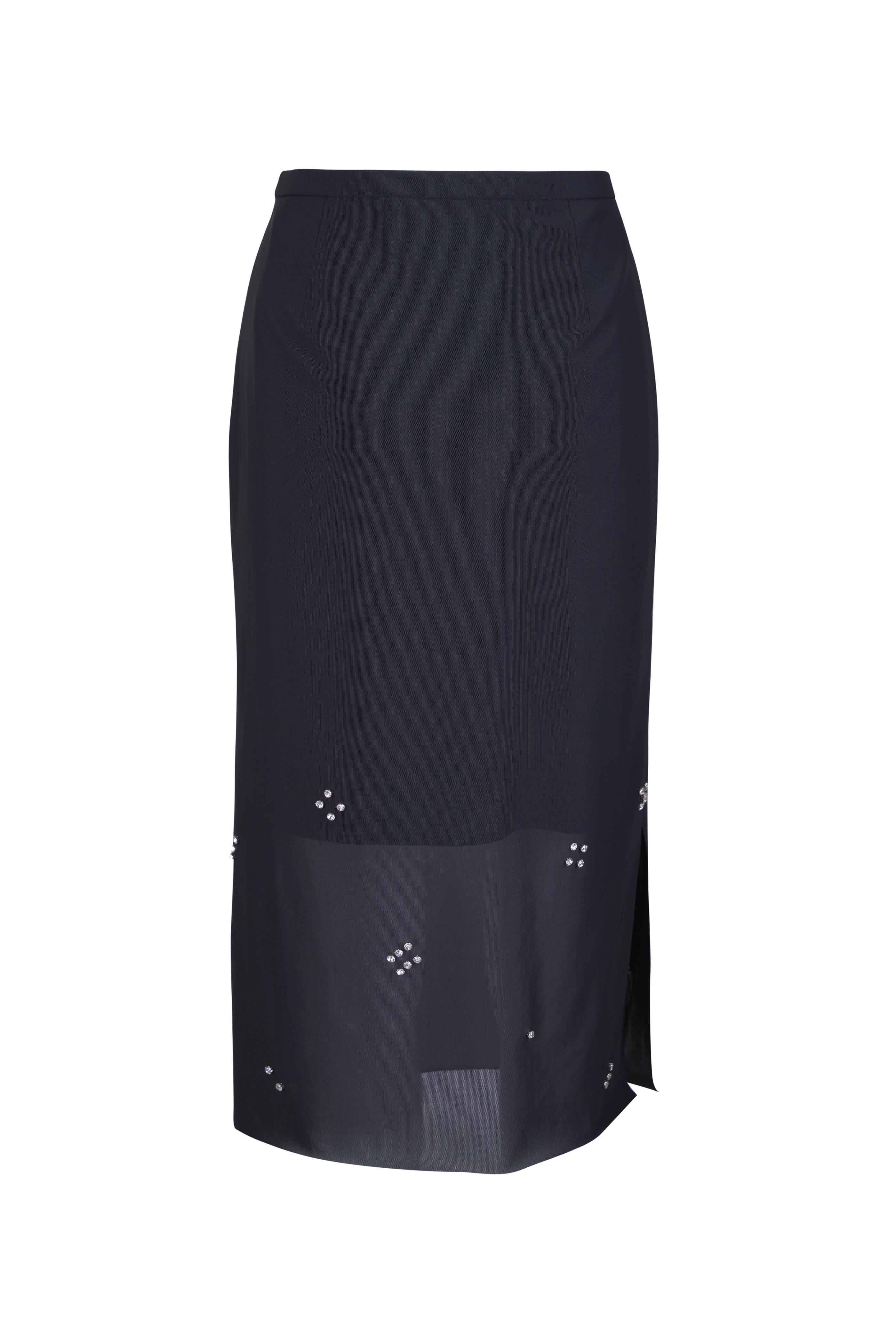 Akris Punto - Diamond Dice Dot Black Pencil Midi Skirt - view 2