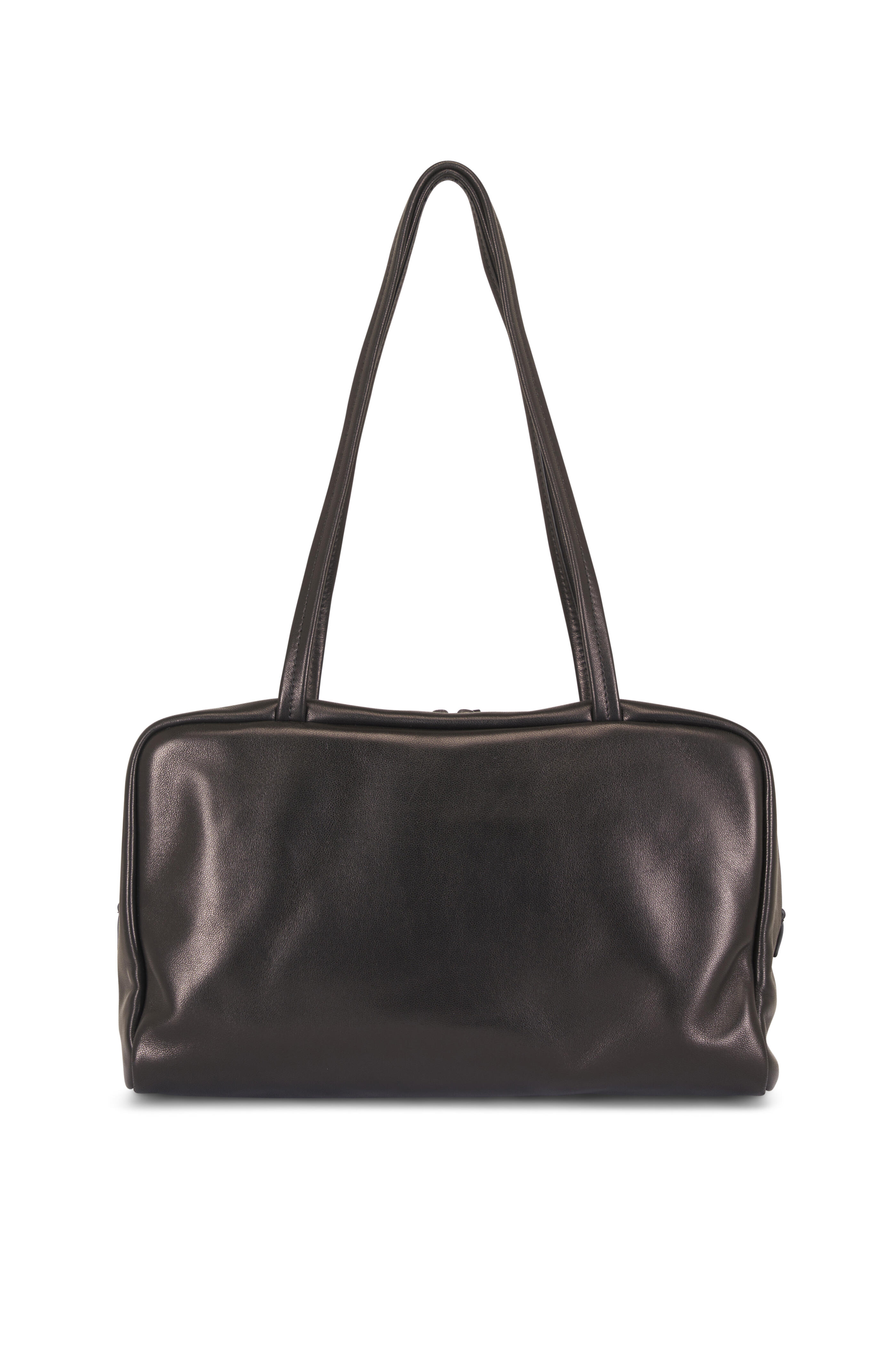 The Row - Astra Black Leather Shoulder Bag - view 2