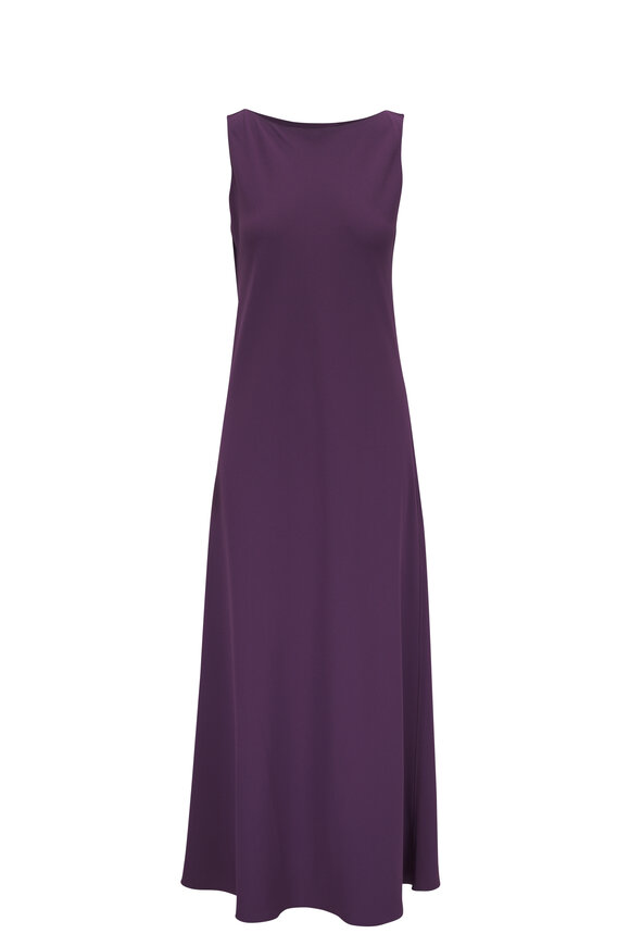 Peter Cohen - Pillar Plum Tricot Crepe Midi Dress