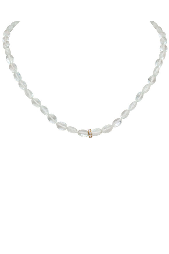 Caroline Ellen Diamond and Goshenite Bead Necklace - view 1