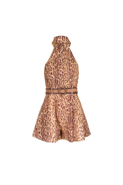 セットアップ ZIMMERMANN ACACIA PRINTED LINEN PLAYSUIT Zimmermann - Acacia Lilac Floral Print Linen Playsuit