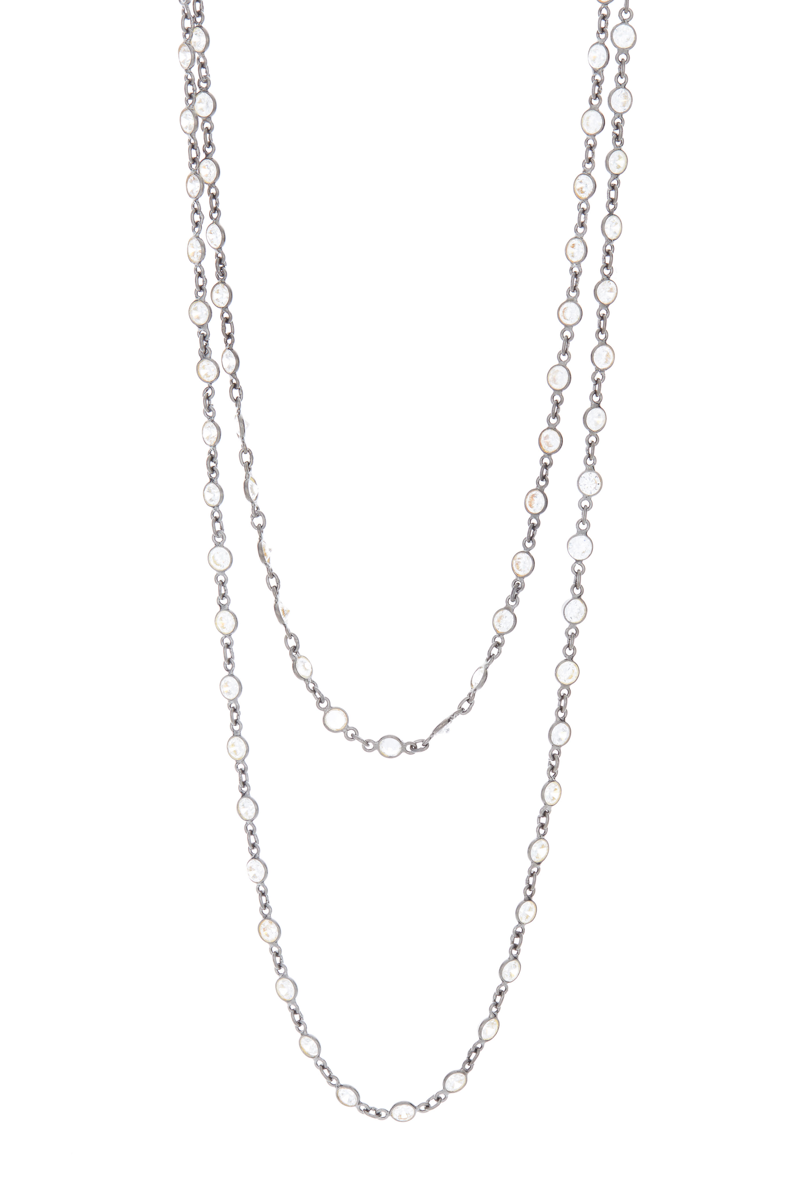 Loriann - Gold & Silver Round Crystal Necklace