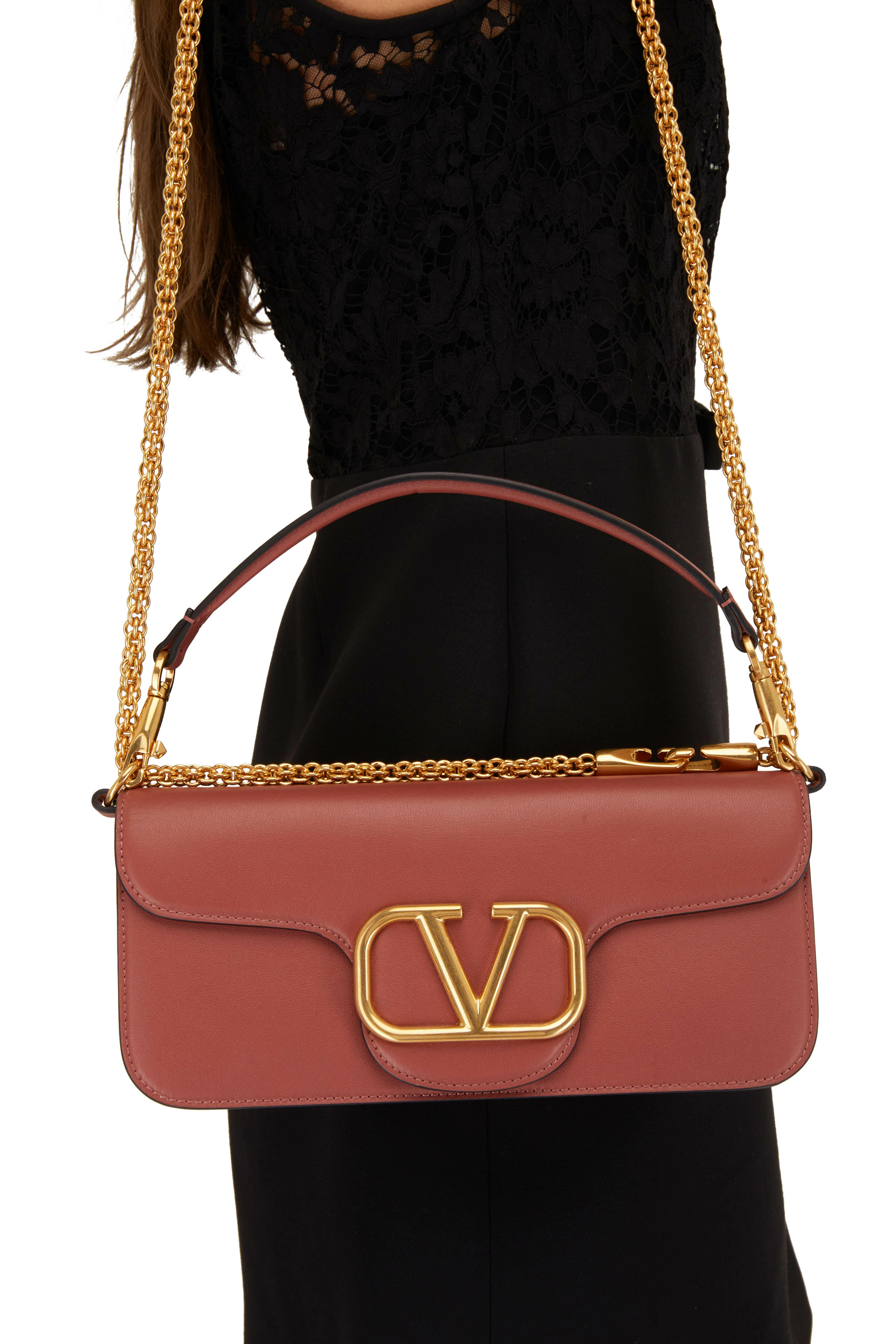 Valentino Garavani mini VLogo leather crossbody bag - Neutrals