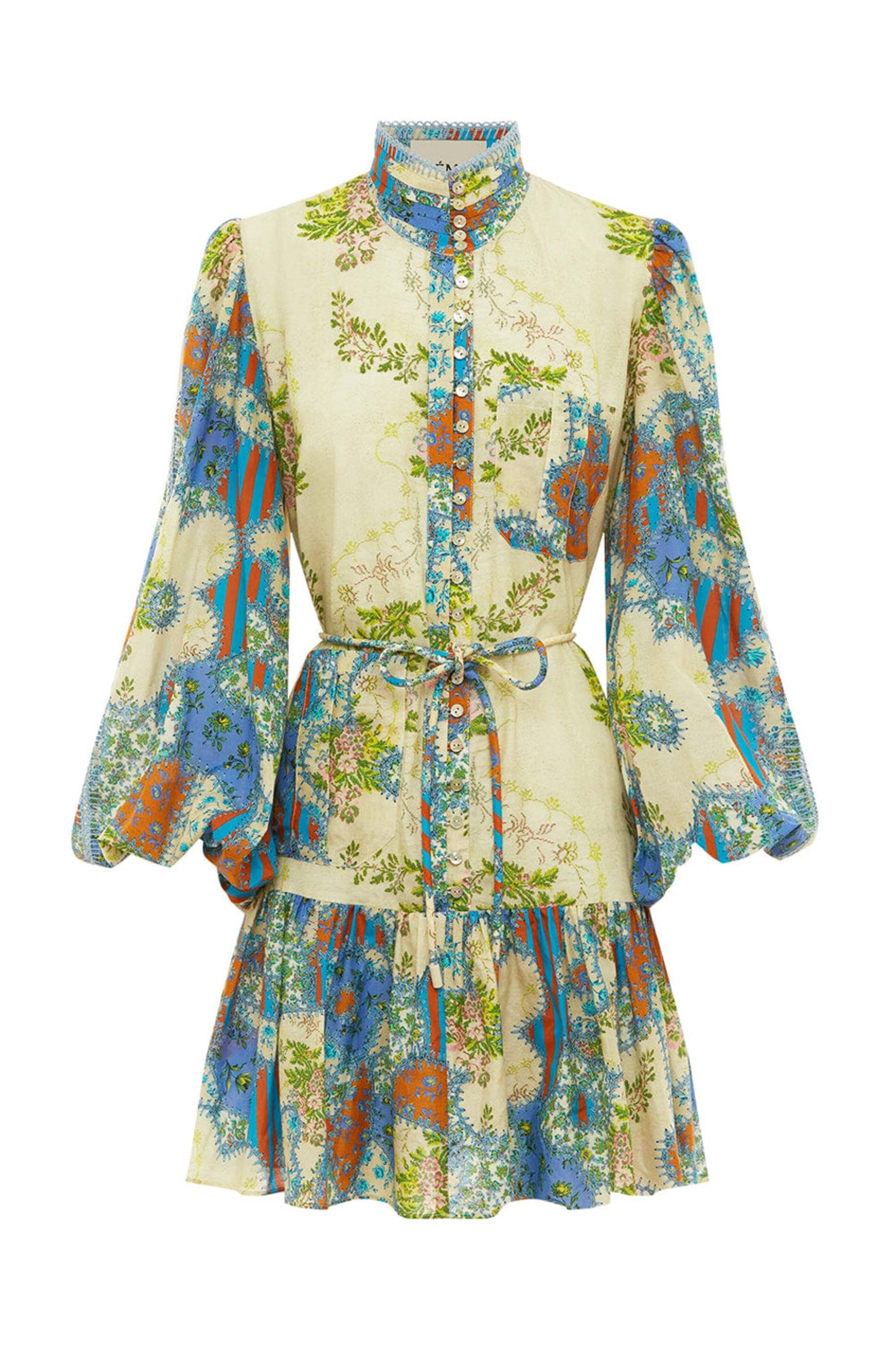 Alémais - Cornflower Patchwork Skye Mini Dress