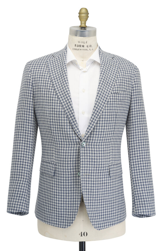 Atelier Munro - Gray & White Houndstooth Sportcoat 