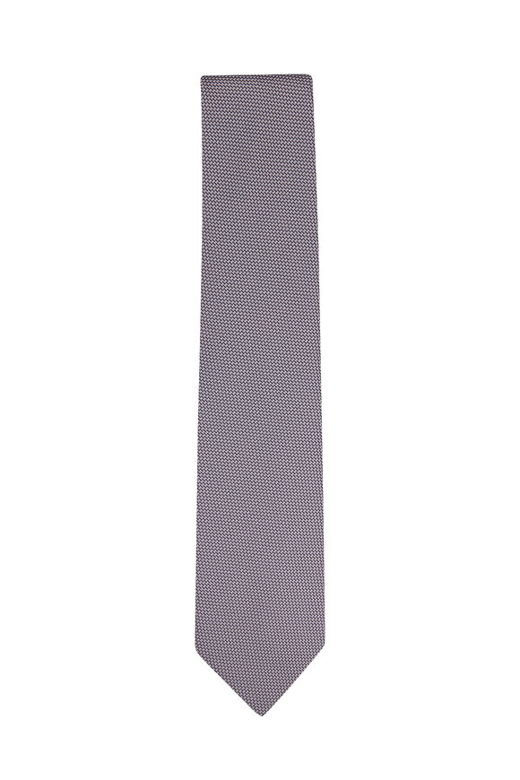 Charvet - Gray Dot Silk Necktie 