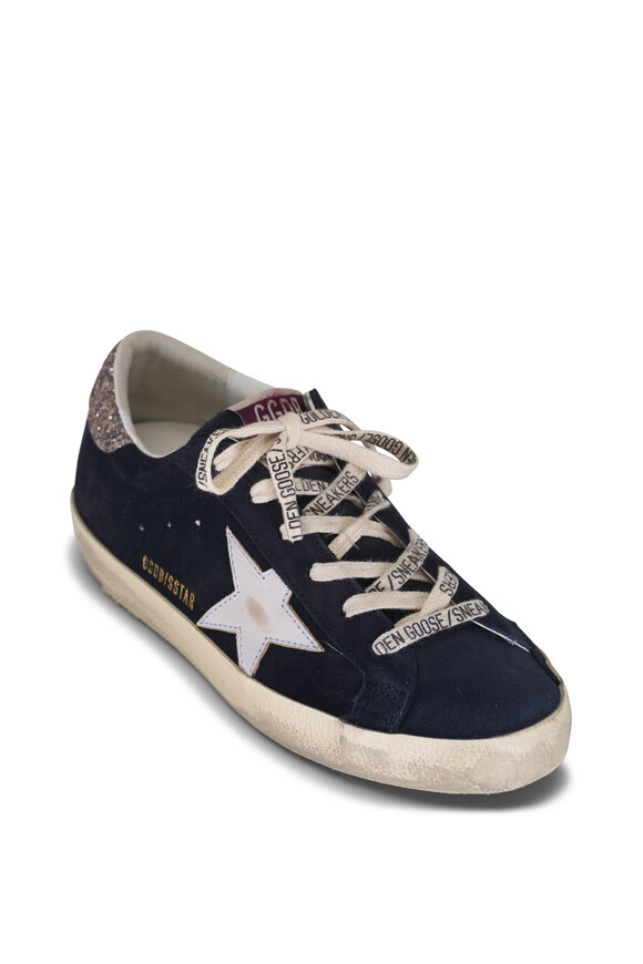 Golden Goose Super-Star Classic Blue & White Suede Sneaker   