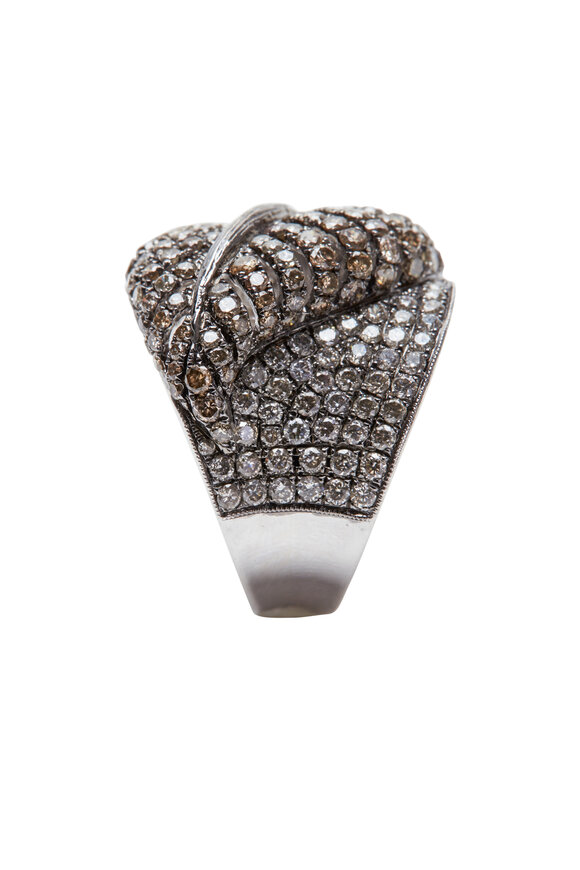 Loren Jewels - White Gold Diamond Leaf Ring