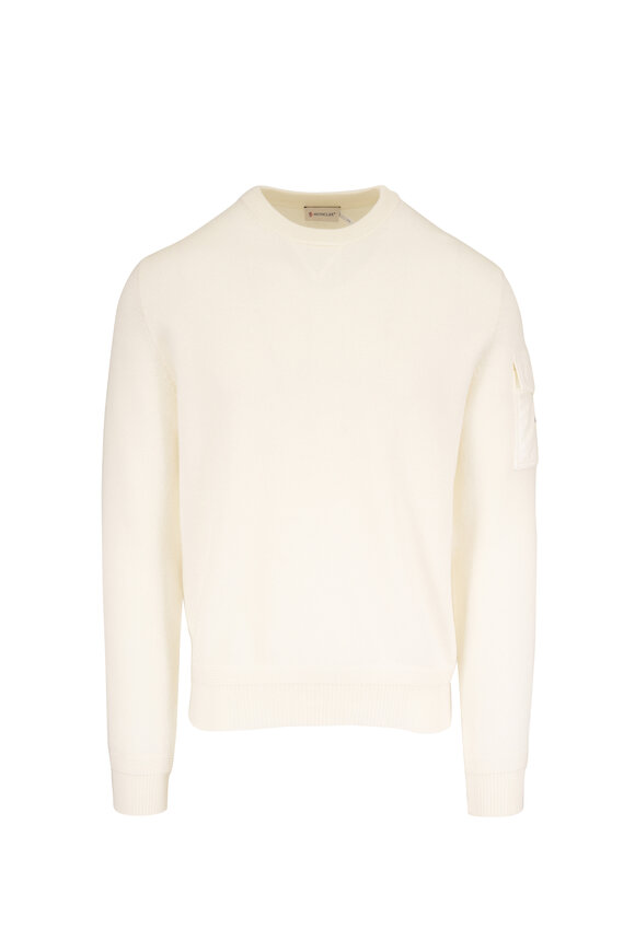 Moncler White Wool Crewneck Sweater - view 1