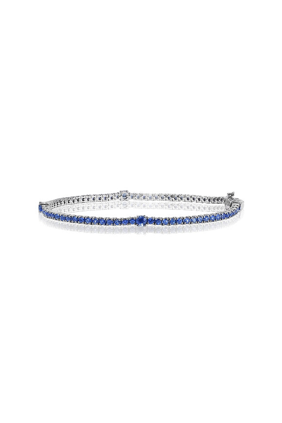 Nam Cho Classic 18K White Gold Blue Sapphire Bracelet