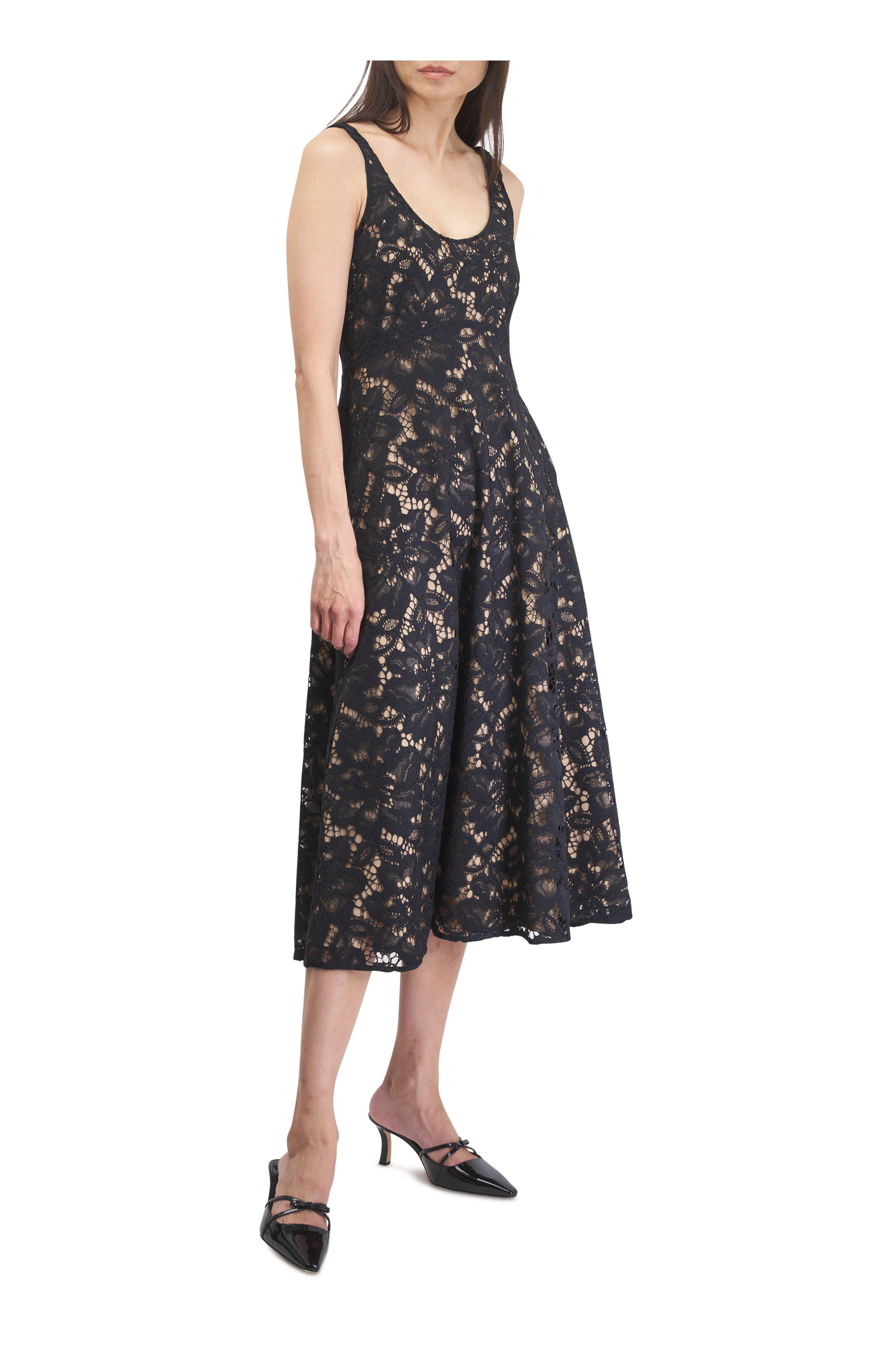 Dorothee Schumacher - Lacy Dream Black Midi Dress