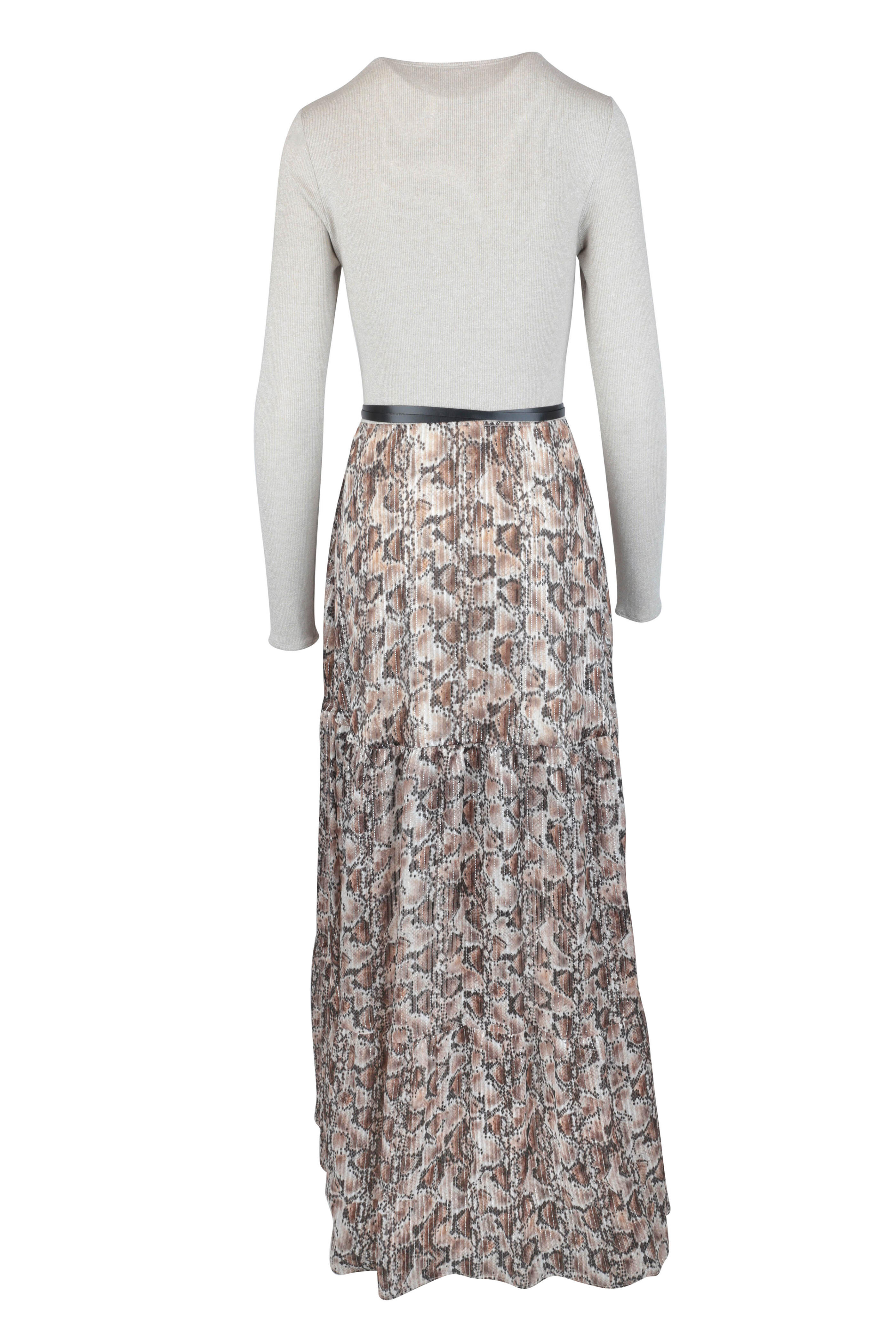 Altuzarra - Pollie Tan Ribbed Knit & Chiffon Maxi Dress