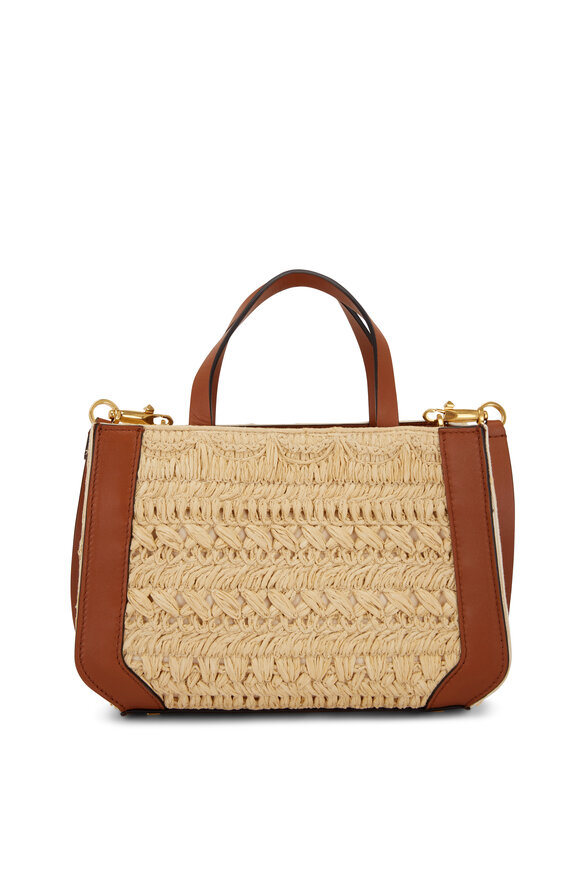 Valentino Garavani - Vlogo Signature Raffia Embroidery Handbag 