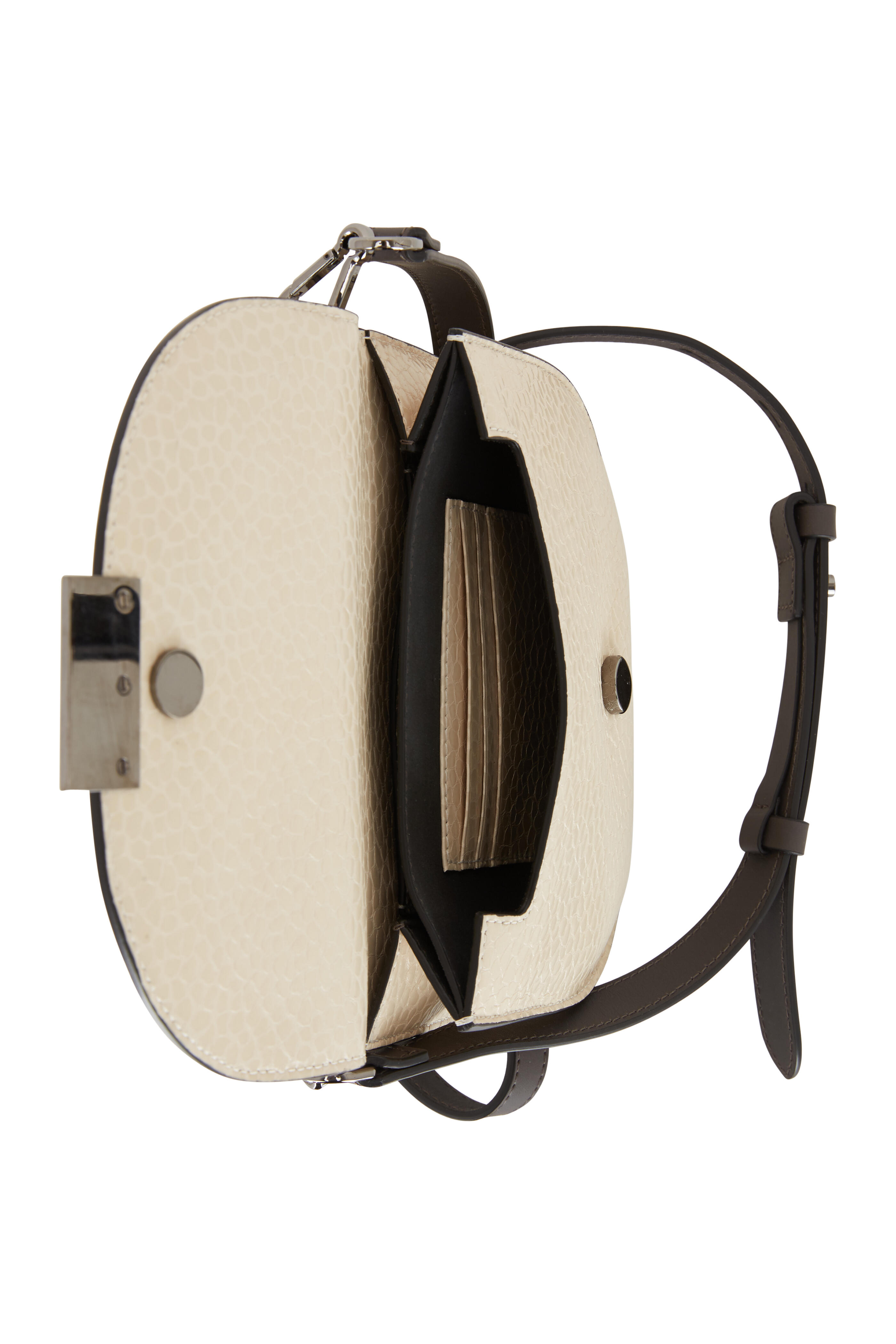 Brunello Cucinelli - Beige Glossy Textured Leather Monili