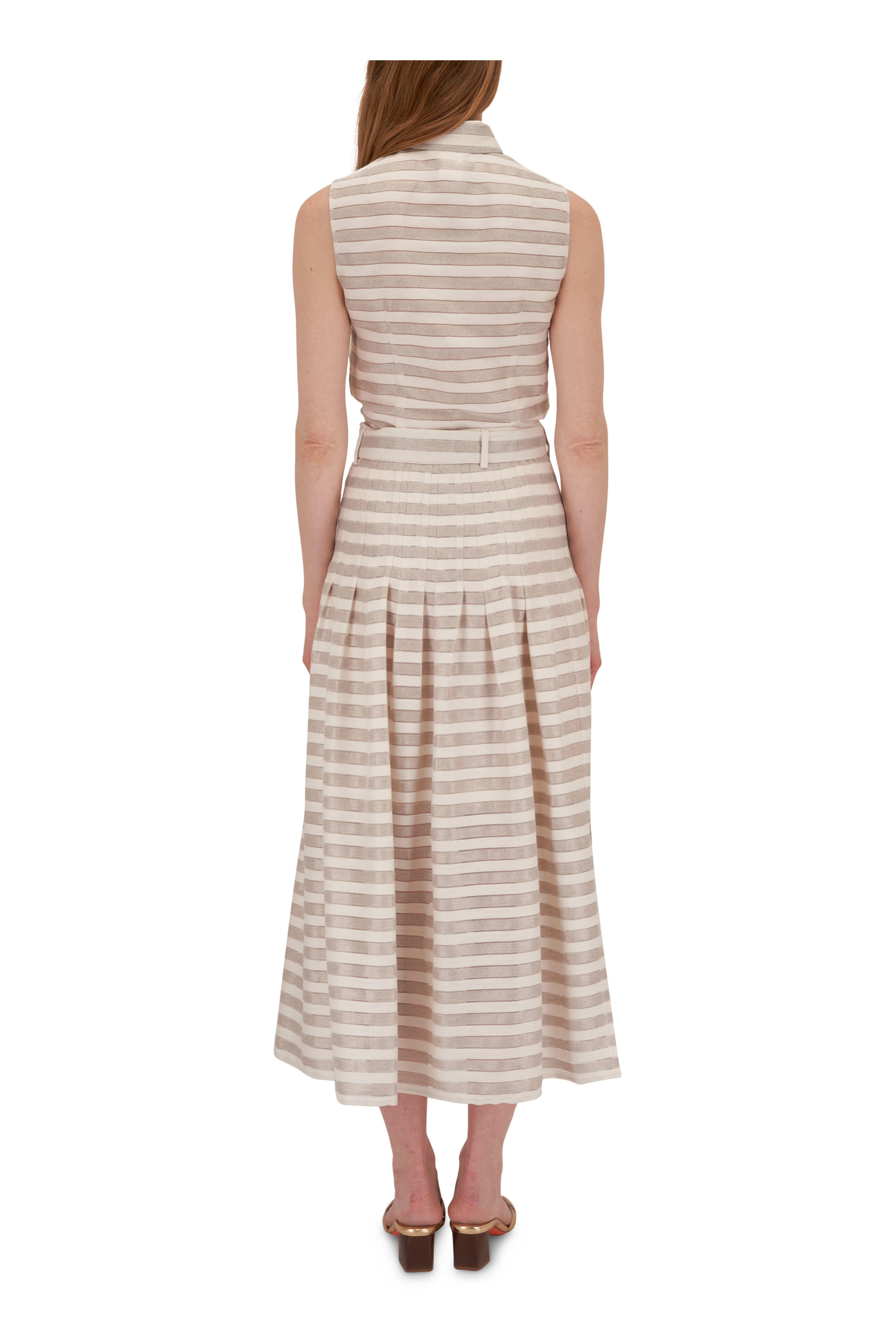 Akris Punto - Flax Kodak Stripe Maxi Skirt | Mitchell Stores