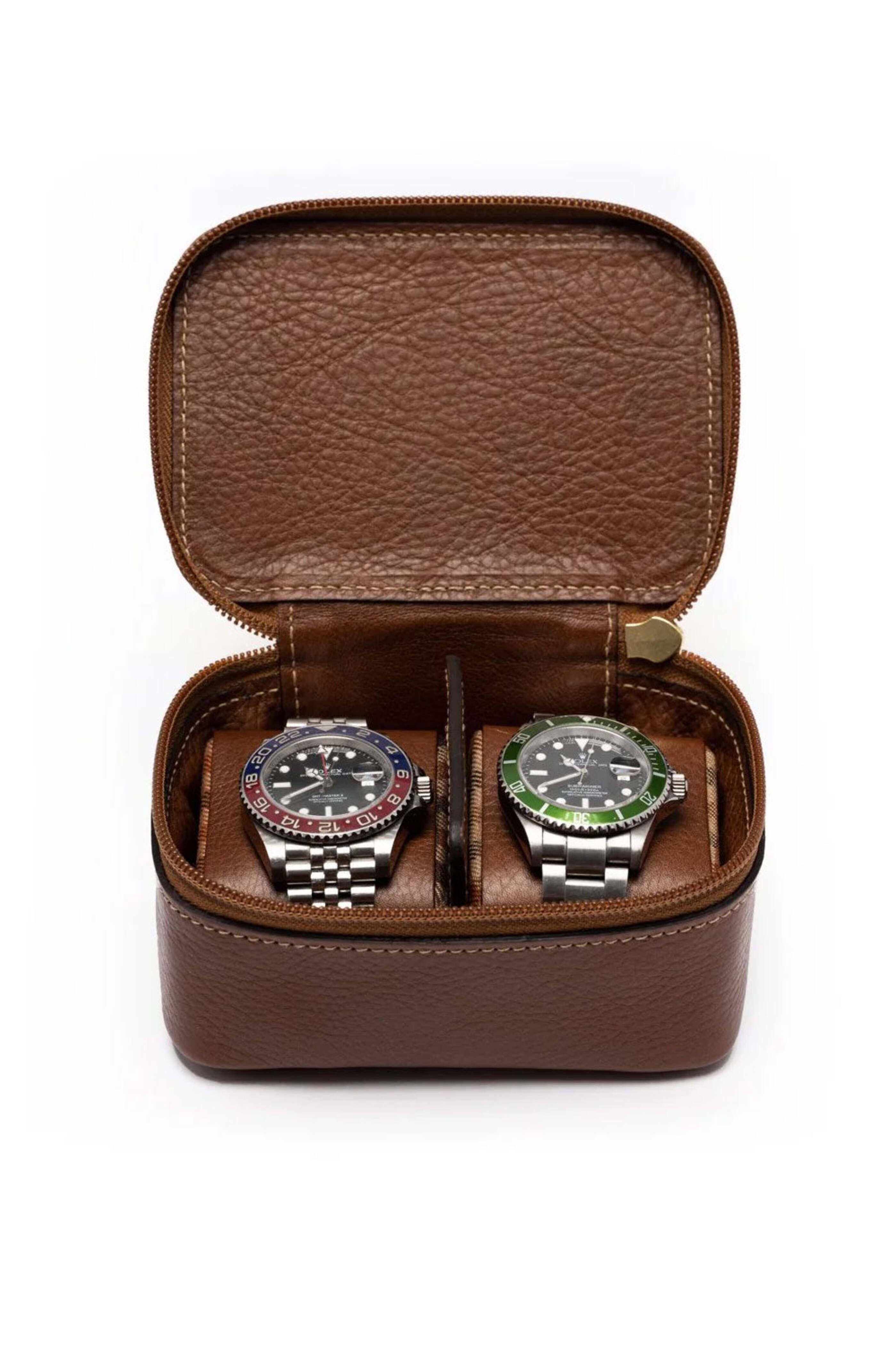 Ghurka - Travel Watch Case No. 257 in Vintage Chestnut