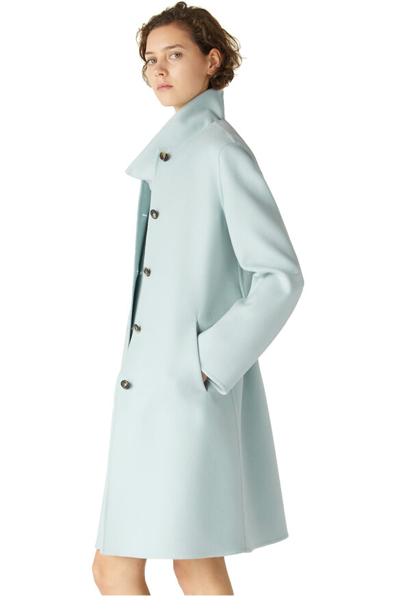 Loro Piana - Ethan Mint Green Single Breasted Cashmere Coat