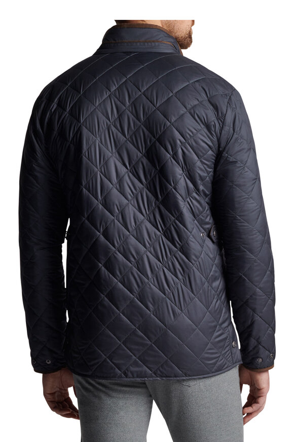 Peter Millar - Suffolk Black Quilted Travel Coat