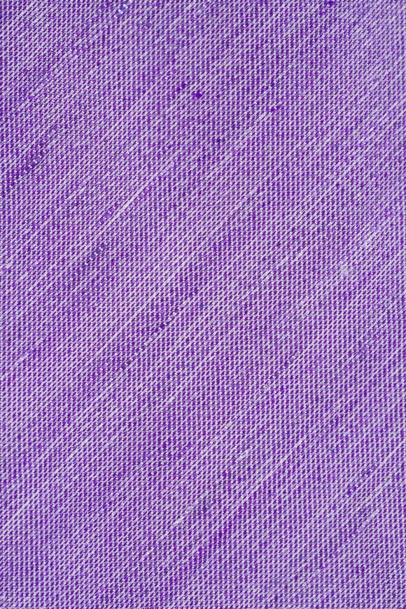 Eton Medium Purple Woven Linen & Silk Necktie - view 2