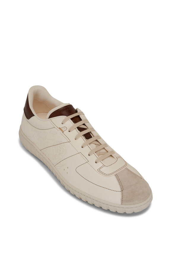 BERLUTI Playtime Scritto Patine Palermo Leather Sneakers Shoes Camel Brown  US8.5