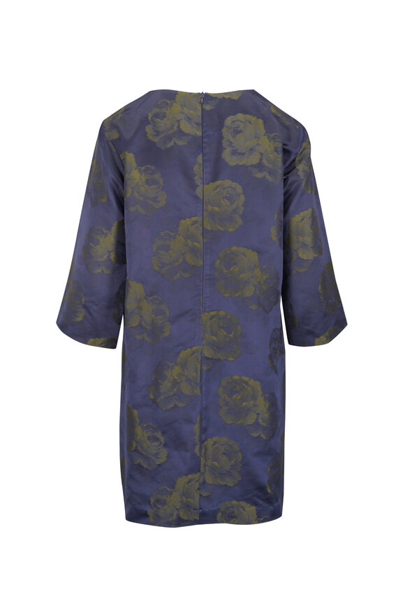 Peter Cohen Olivia Blue Silk Floral Camo Dress - view 2