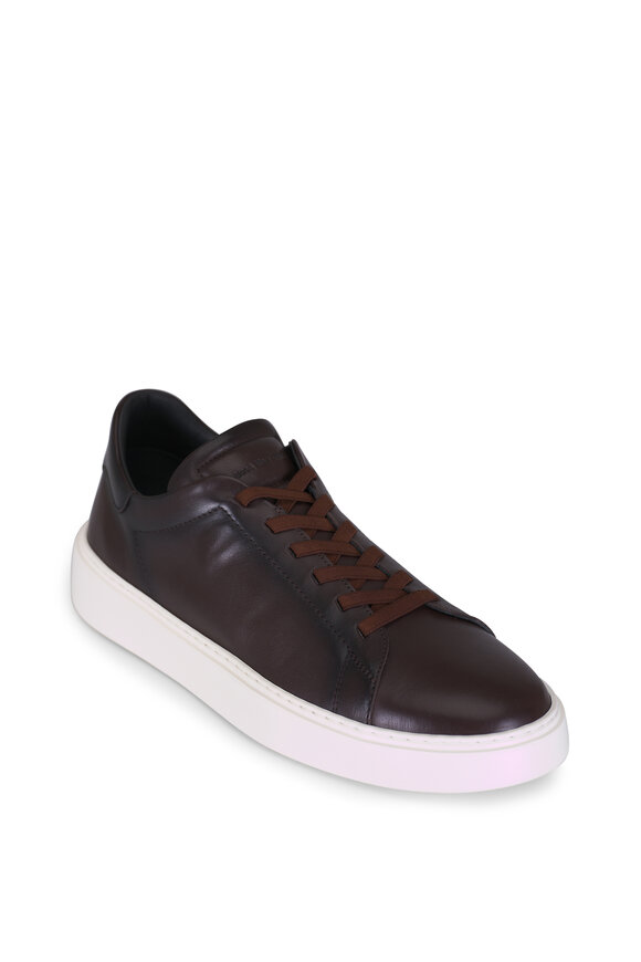 To Boot New York James Dark Brown Leather Sneaker