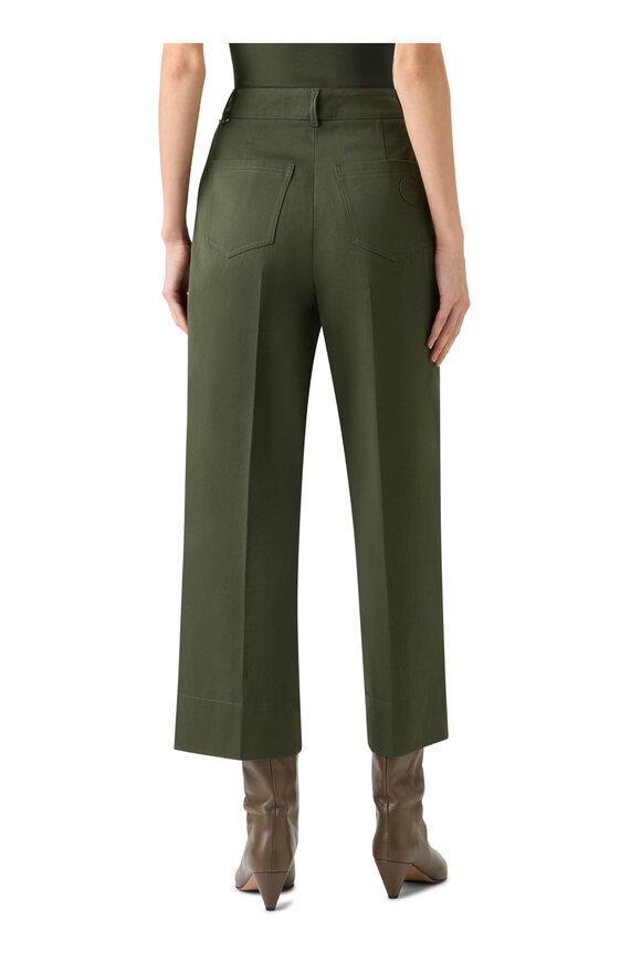 Akris Punto Chiara Olive High Rise Wide Leg Pant - view 3