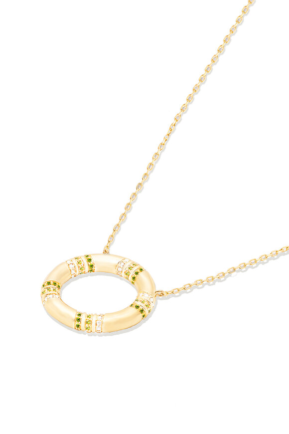Campbell + Charlotte 14k Yellow Gold Large Crew Circle Necklace - view 2