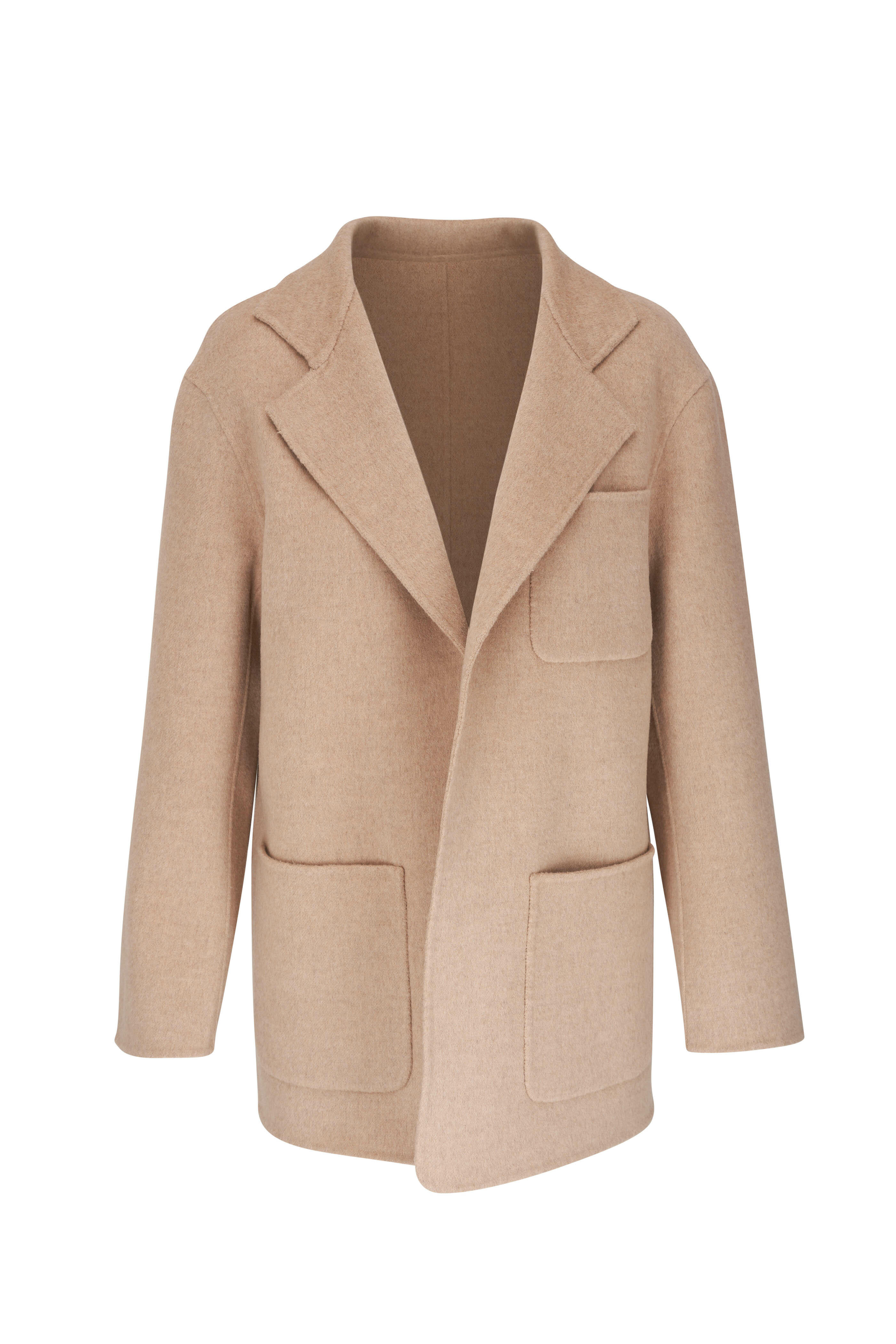 Totême - Fawn Mélange Patch Pocket Double Jacket