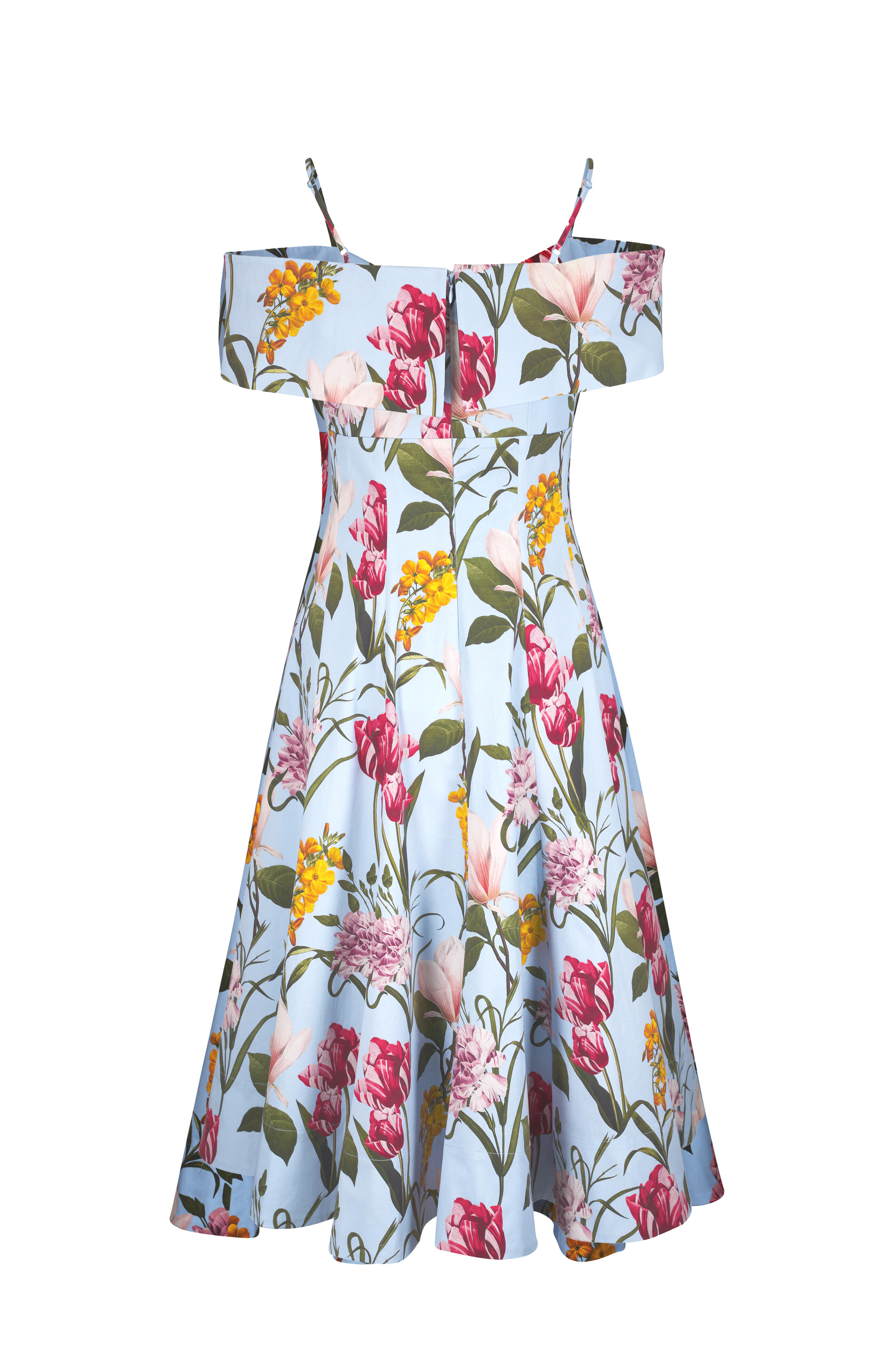 Sachin + Babi - Minnie Glacial Blue Blossoms Midi Dress