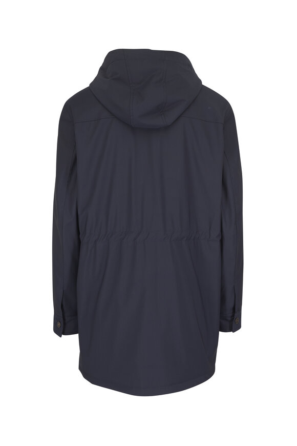 Isaia Navy Quilt Techno Storm Jacket - view 3