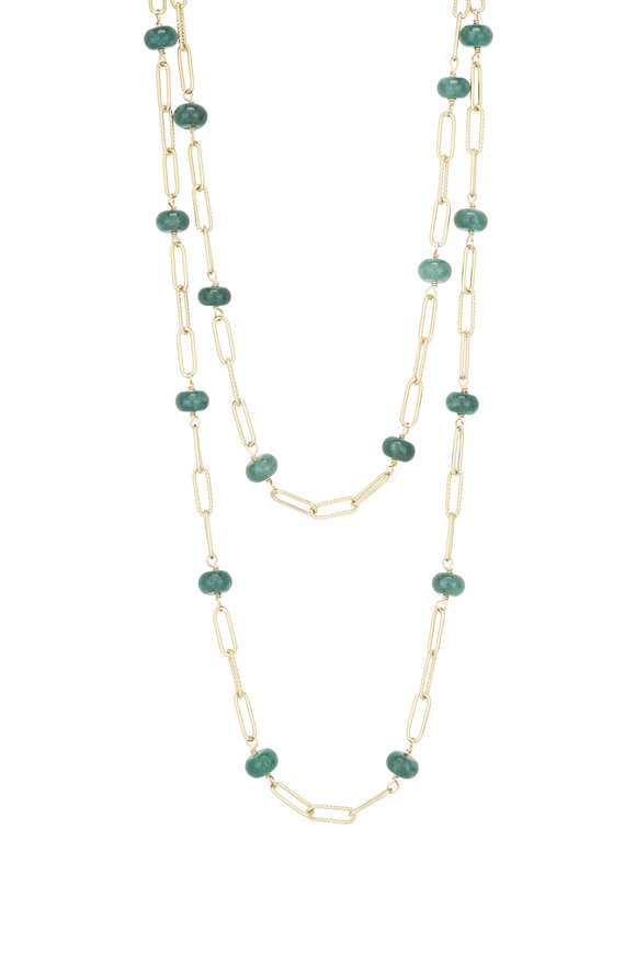 Cristina V. Agate Hand Linked Safety Pin Necklace - view 1
