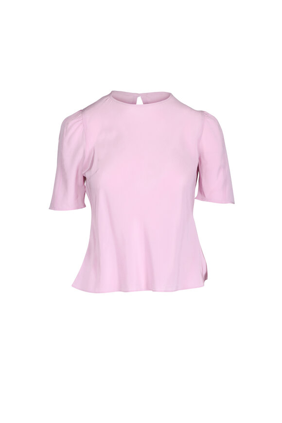 Ulla Johnson Corinne Lilac Silk Top