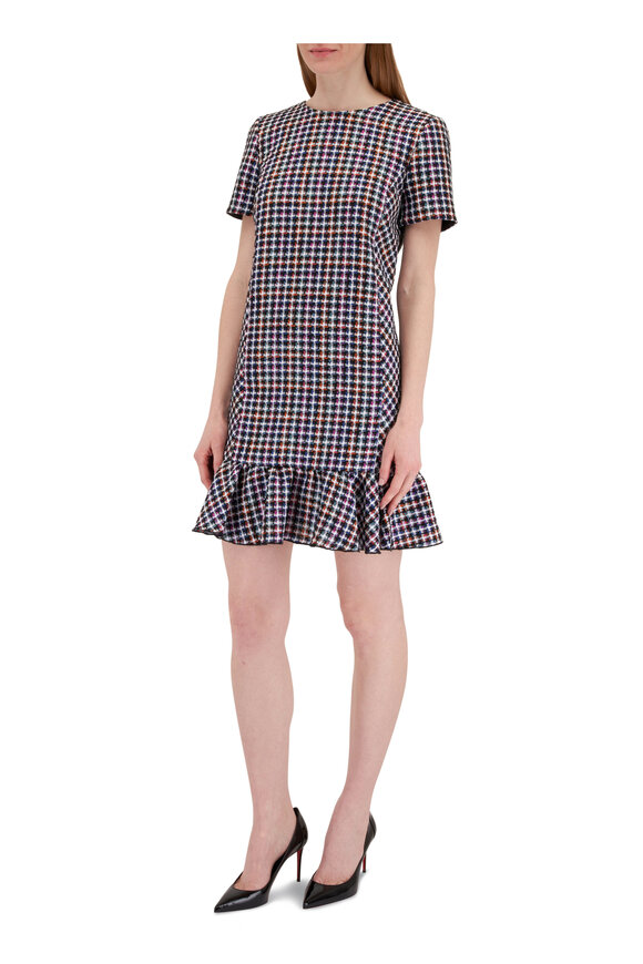 Carolina Herrera - Multicolor Tweed Shift Dress 